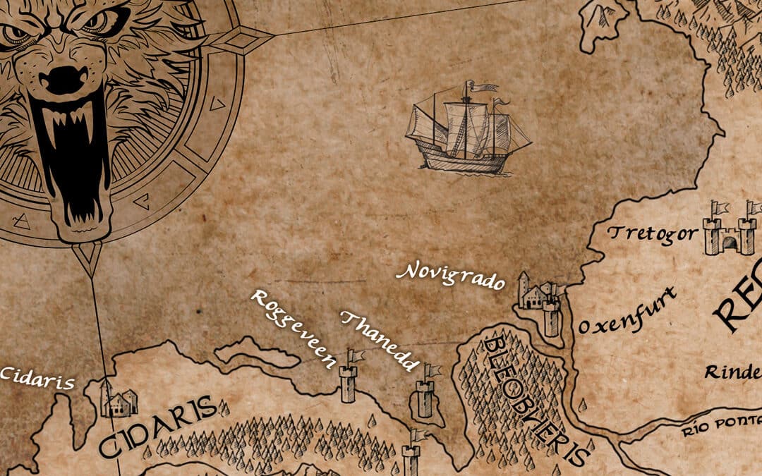 Ilustración del Mapa para Geralt de Rivia (The witcher)