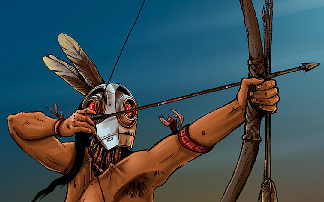 IlustraciÃ³n Native American Cyborg