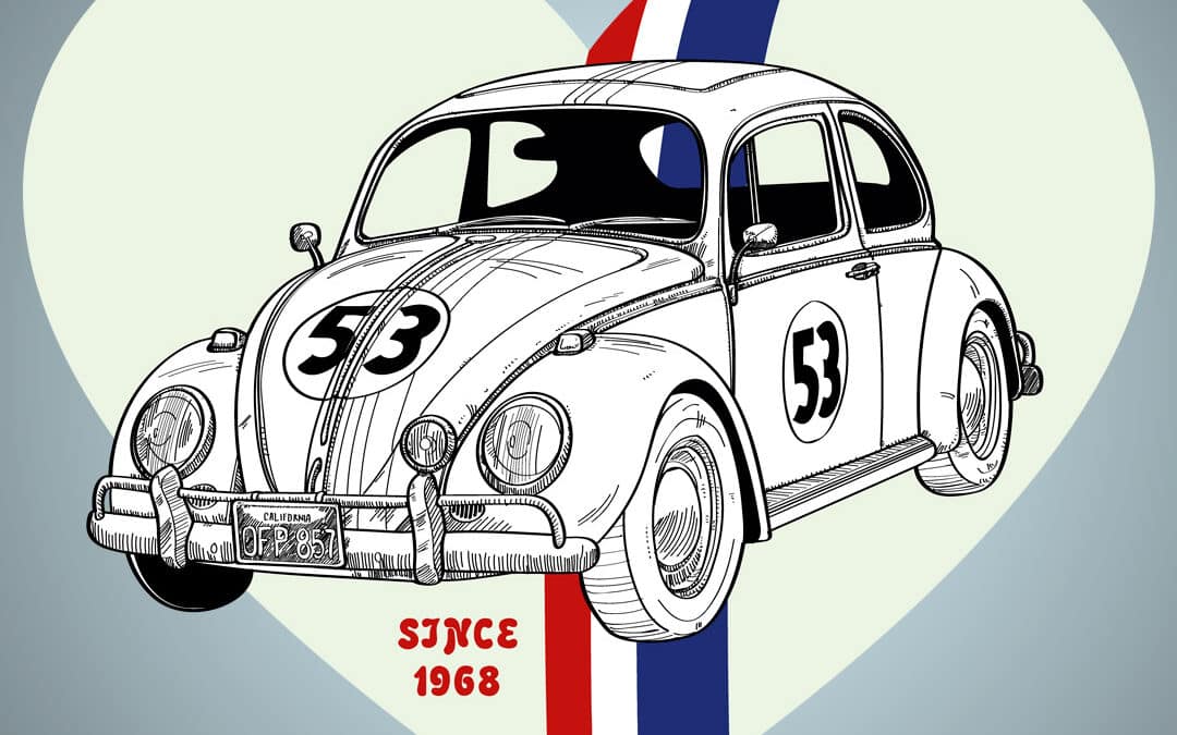 IlustraciÃ³n del Volkswagen Beetle – Herbie (1968)