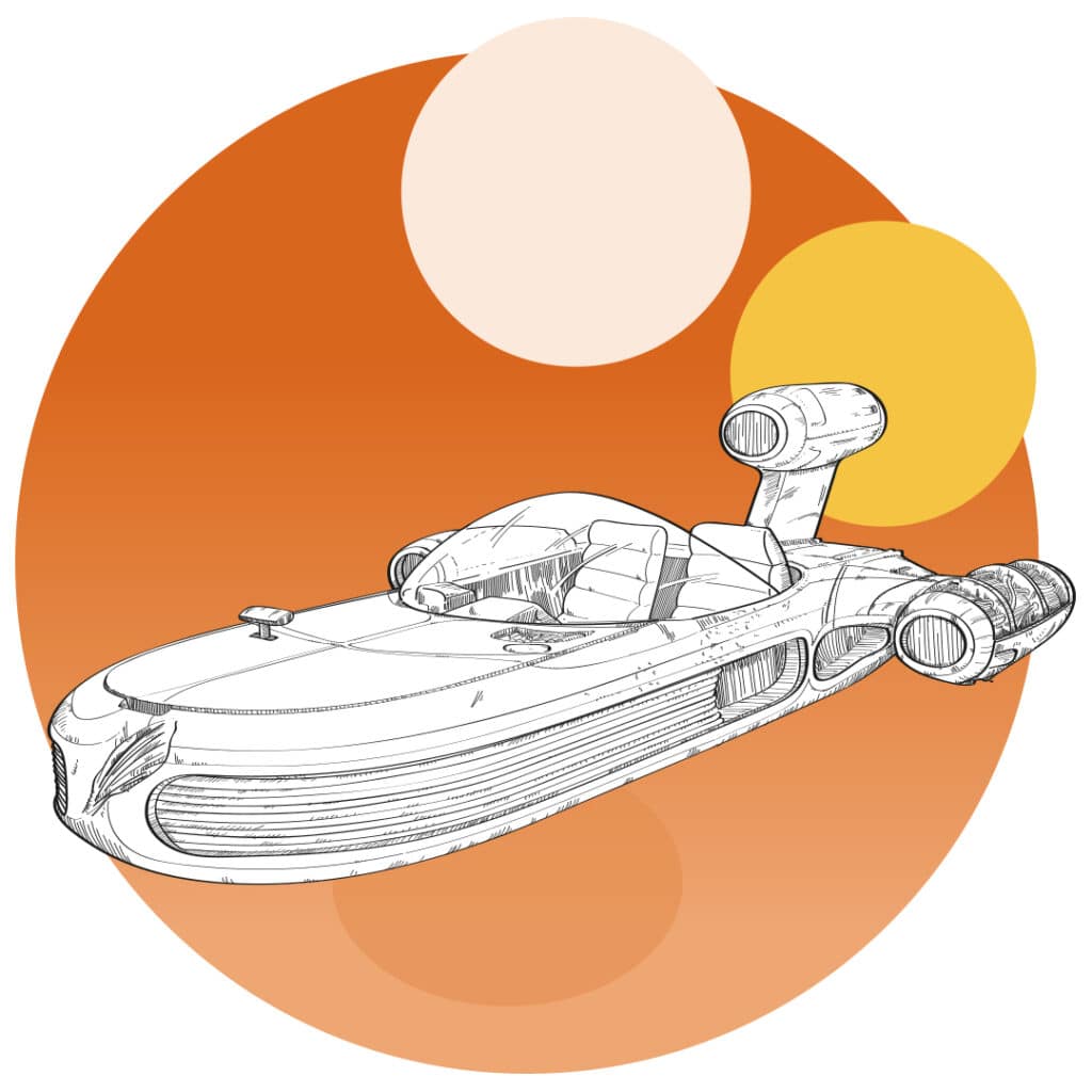 Ilustración del Deslizador Terrestre X-34