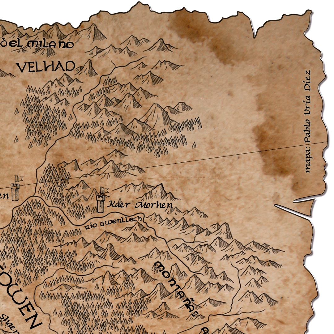 Mapa para las novelas de Geralt de Rivia - Pablo Uria Ilustrador