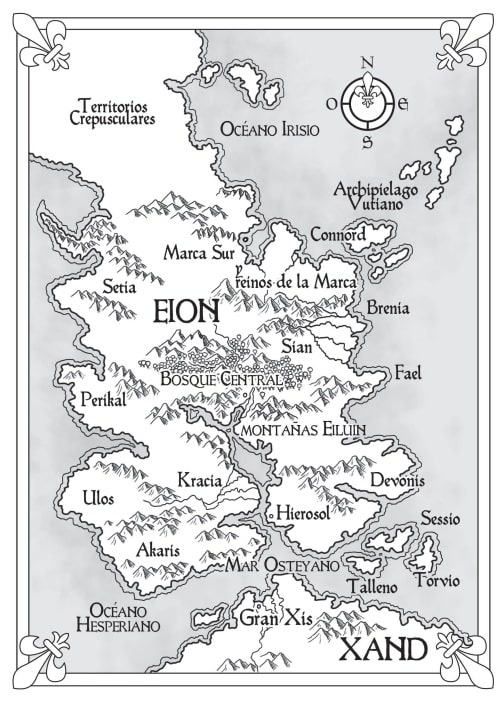 Mapa de novela - Frontera Sombras - Pablo Uria ilustrador de mapas