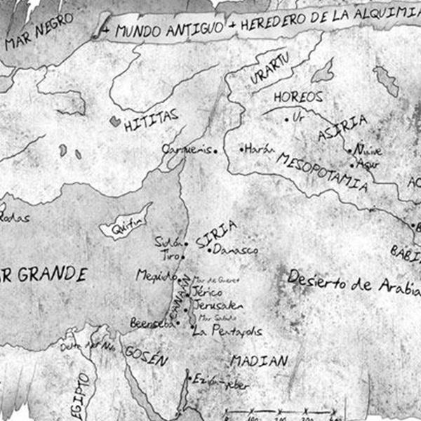 Ilustración de mapa para la novela «Heredero de la alquimia»