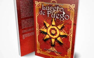 Ilustración de cubierta para autopublicar Lucero de Fuego.